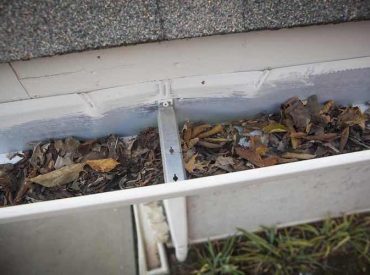 Gutters Filled with Leaves and Debris - K-Guard Heartland